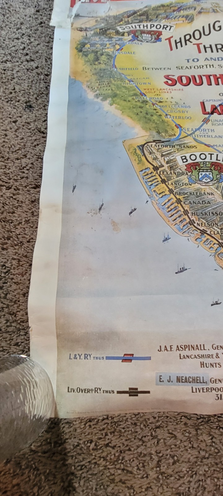 The Liverpool Overhead Railway Poster Lancashire Yorkshire Southport 2/79