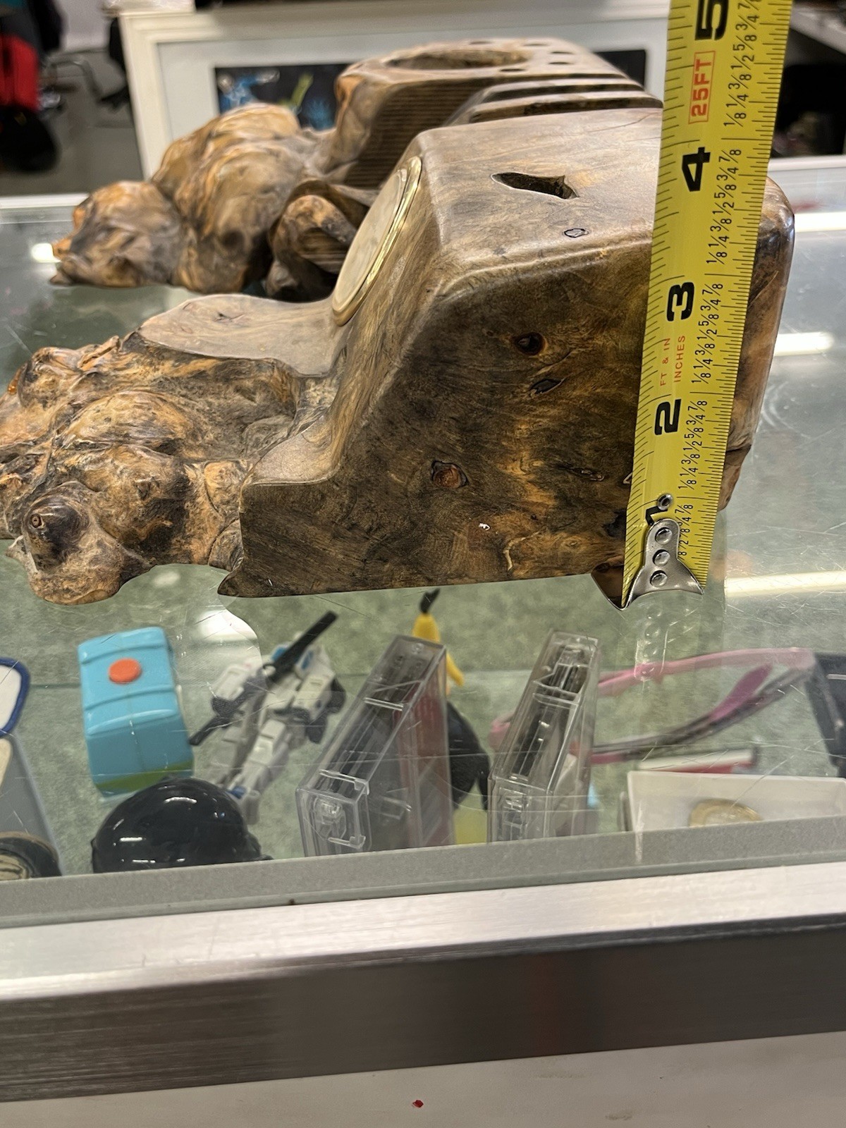 Vintage Desk Organizer Wood Handmade Ultra Rare 1 Of 1 Carved Wood