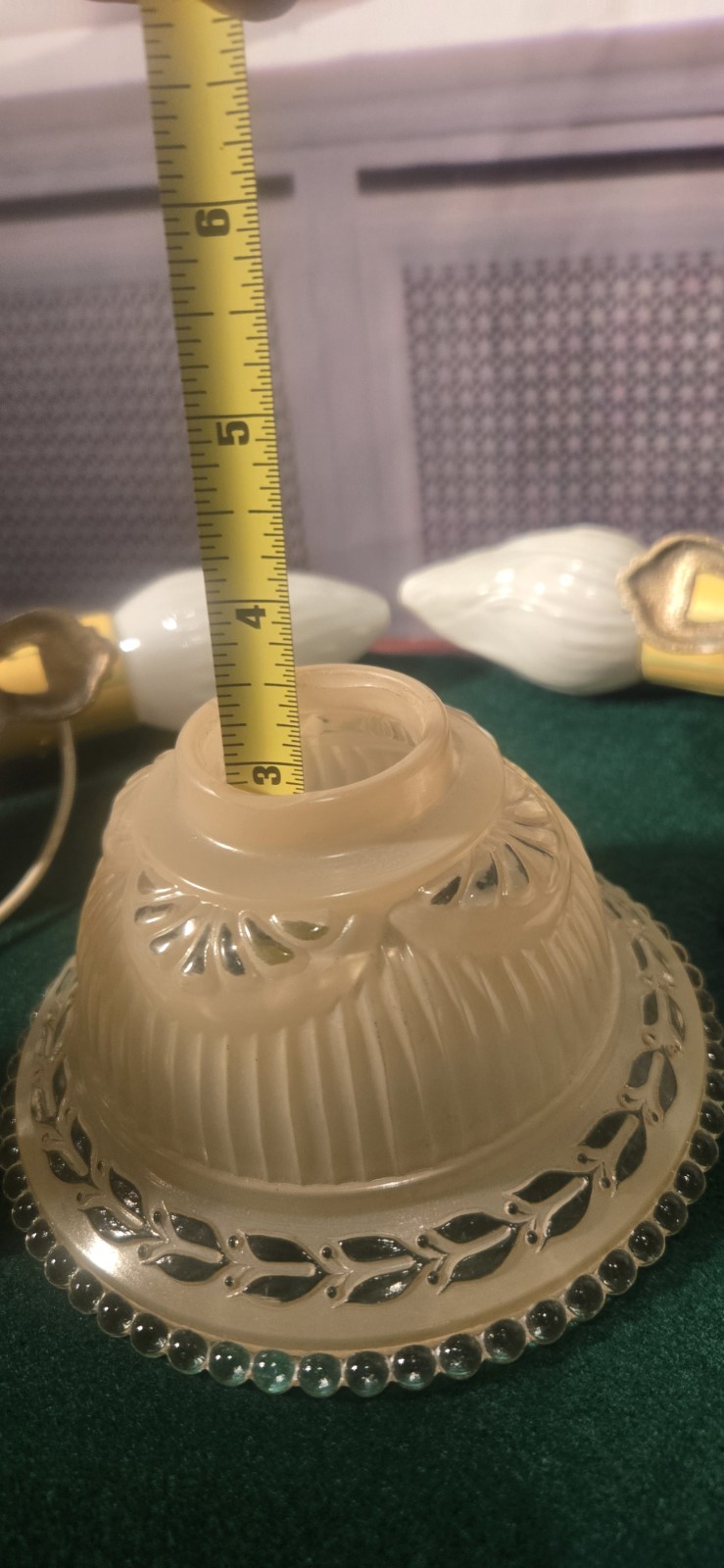 Trio Antique 1930's Markel Slip Shade Candle Wall Sconces Restored Cast Iron