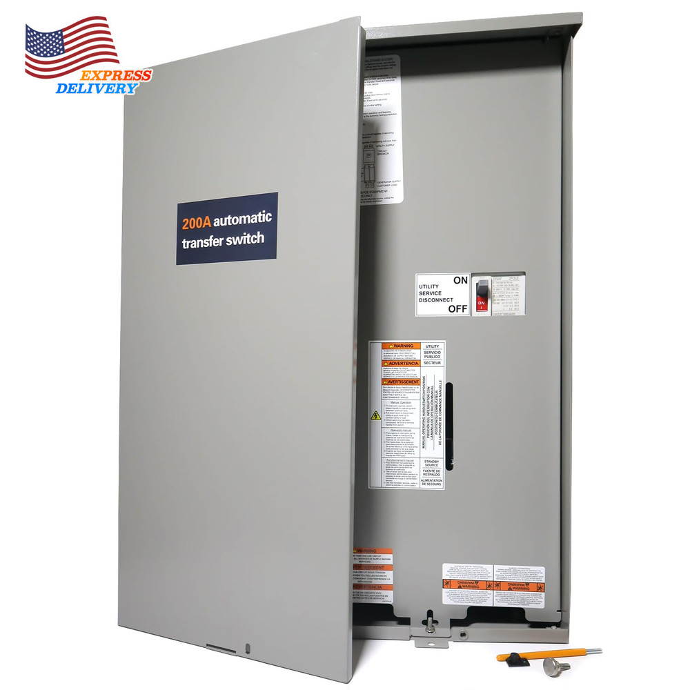 200 Amp Single Phase Generator Automatic Transfer Switch W/Power Management