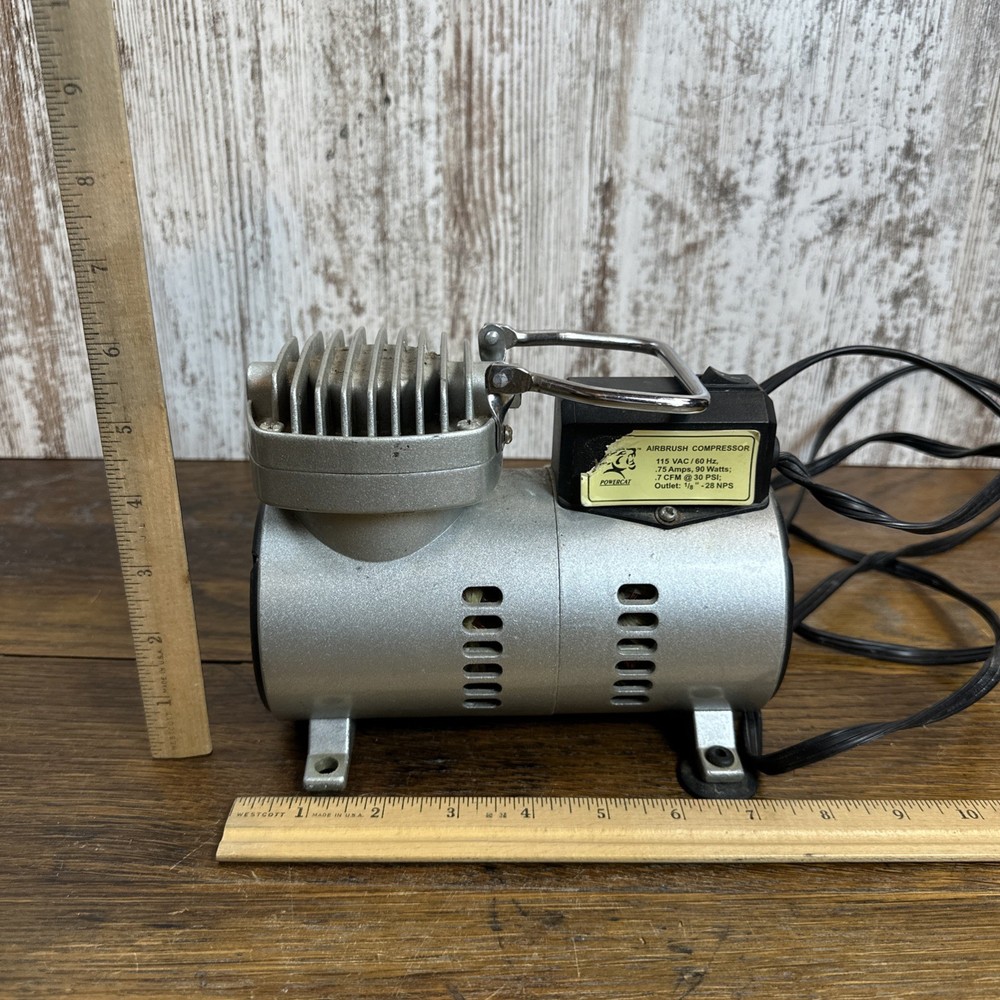 Powercat Mini Air-Brush Compressor 30psi - No Accessories - Powers On