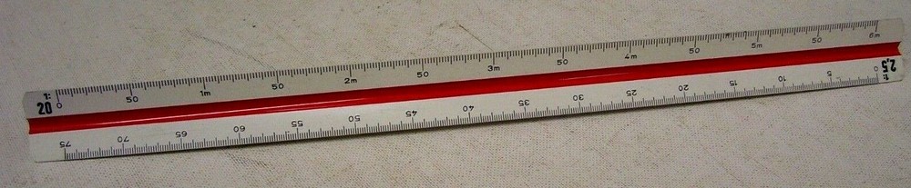 Vintage Alvin Triangular Drafting Graphic Ruler,  Germany, 744PM