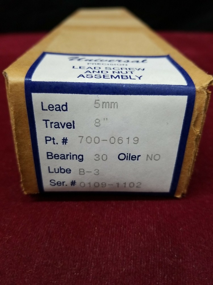 Universal Precision Lead Screw and Nut Assembly 8" #700-0619