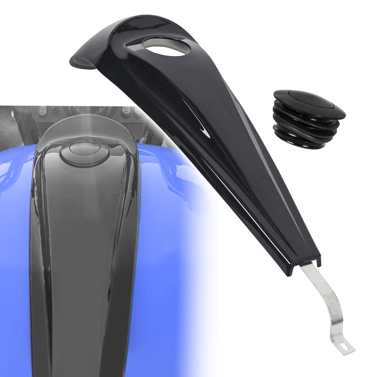 Dash Fuel Console+Gas Tank Cap Cover For Harley Electra Road Glide Touring 08-22