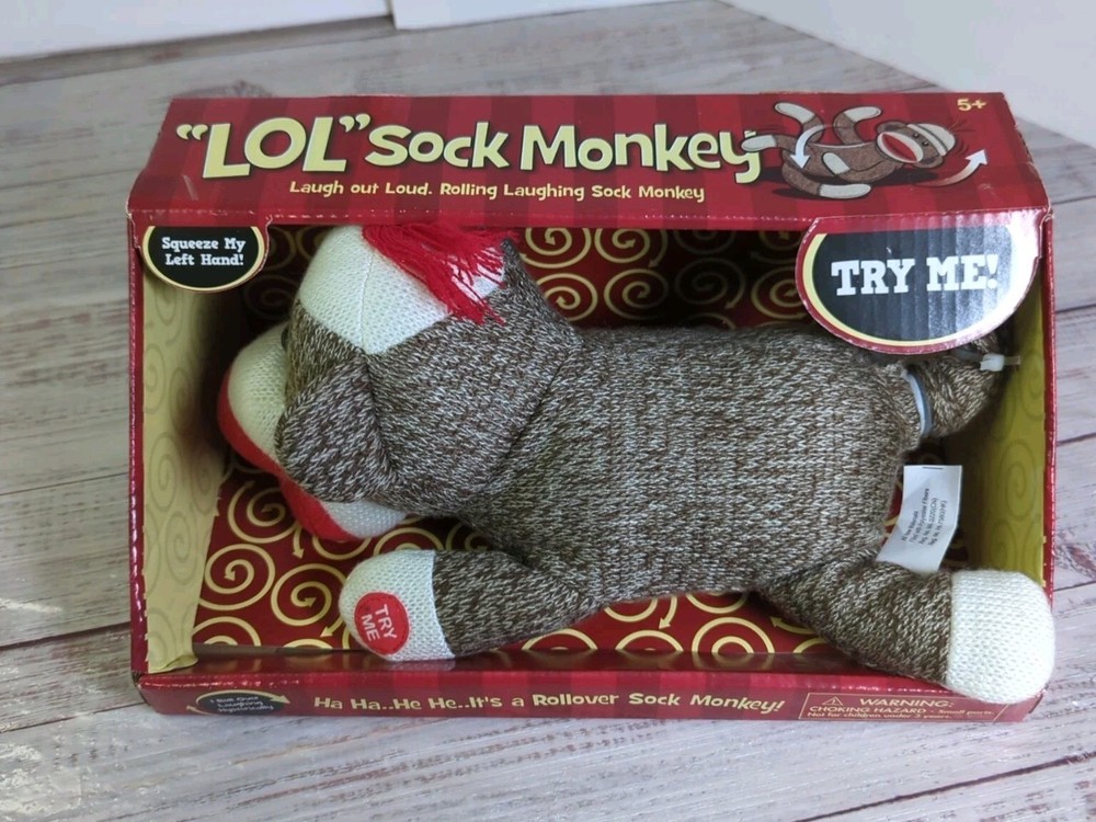 LOL Rolling Laughing Rollover Sock Monkey Westminster