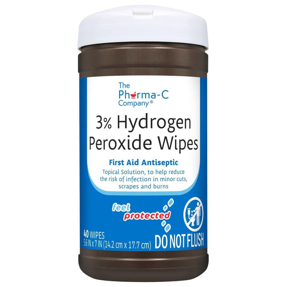 Hydrogen Peroxide Wipes 6pk 40ct Each