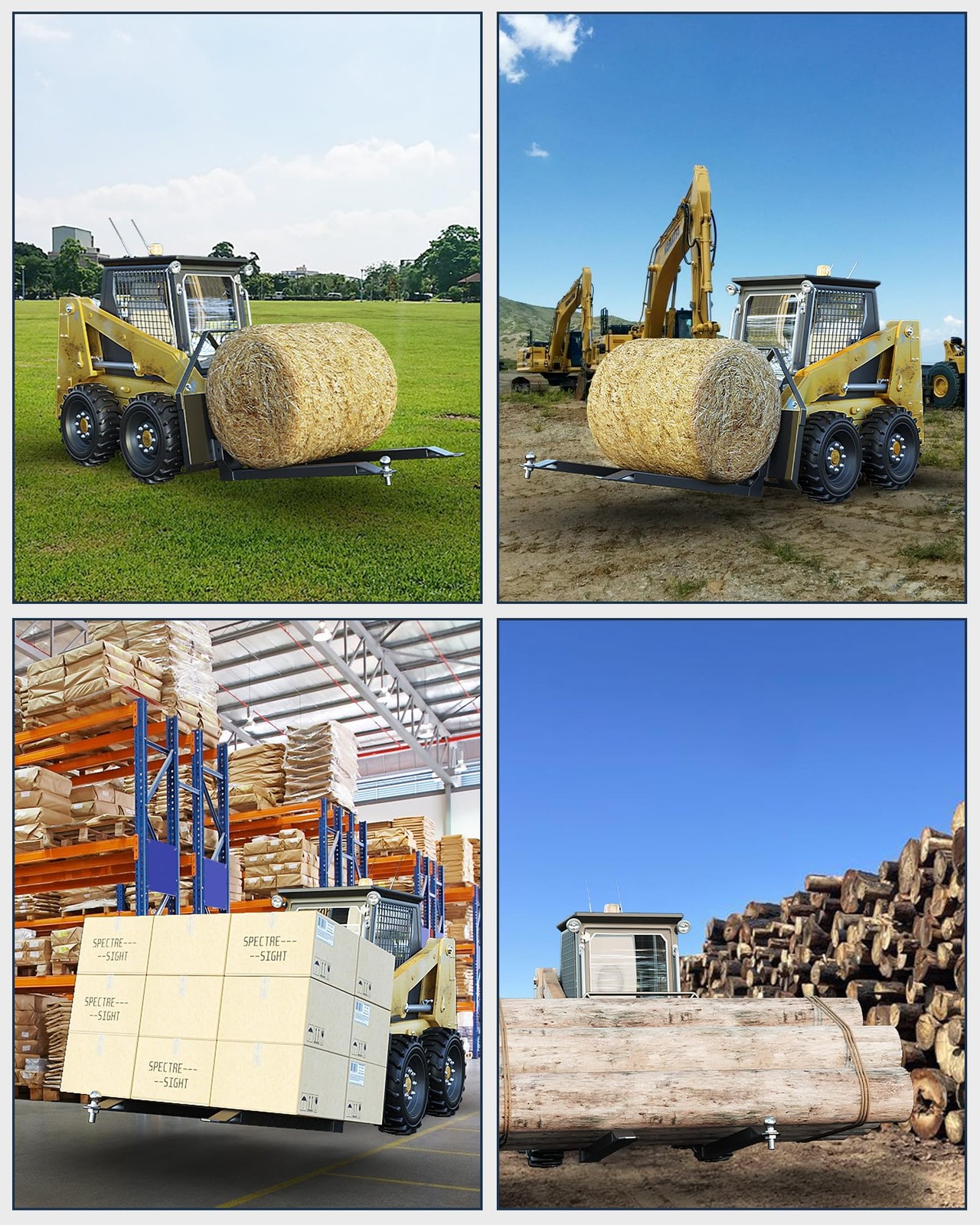 2600LBS 46" Heavy Duty Pallet Forks ,Quick Attach Mount Tractor Forks Skid Steer