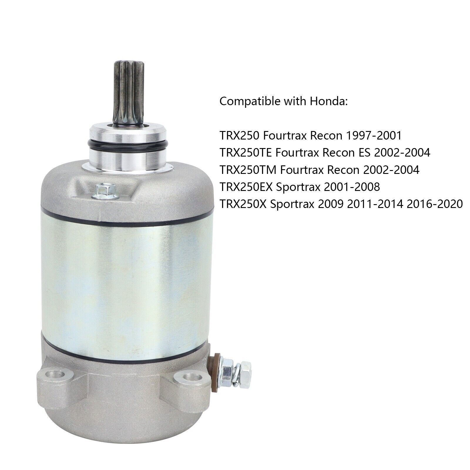 2001-2008 Starter Motor & Solenoid Relay for Honda TRX250EX Sportrax 18336