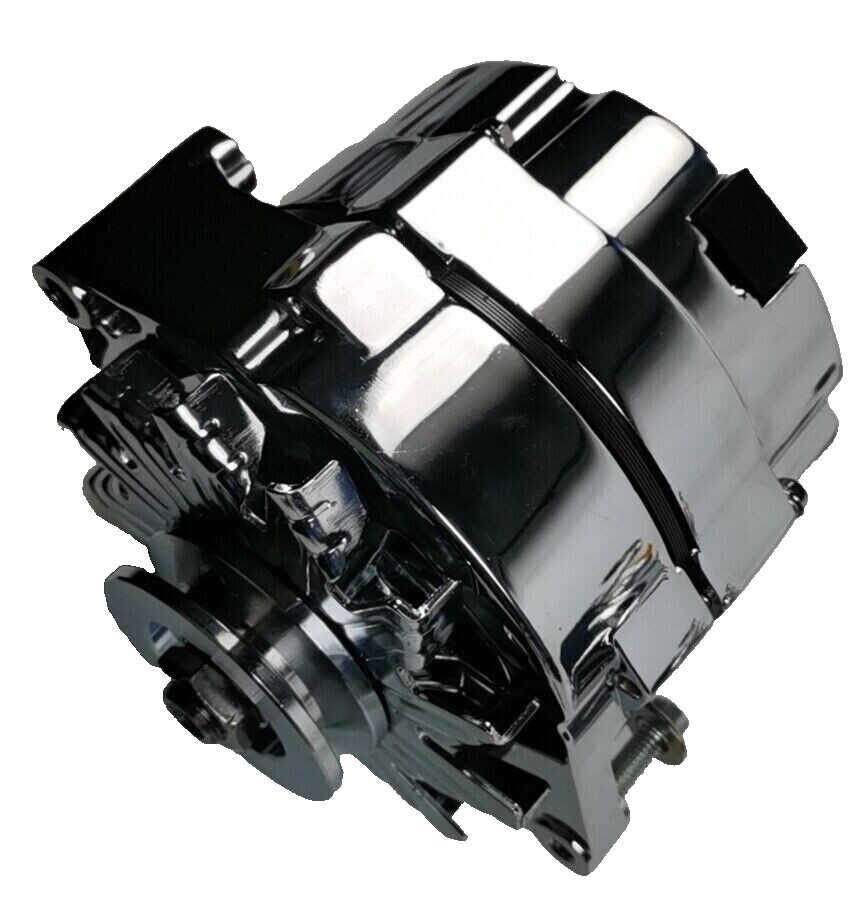 SBC Chevy Alum Pulley & Bracket Kit w Alternator Power Steering Long Water Pump