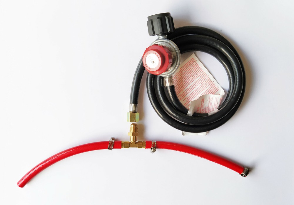 Gas Forge double Burner W/Hose Regulator,2 Propane Forge Blacksmith Knife Making