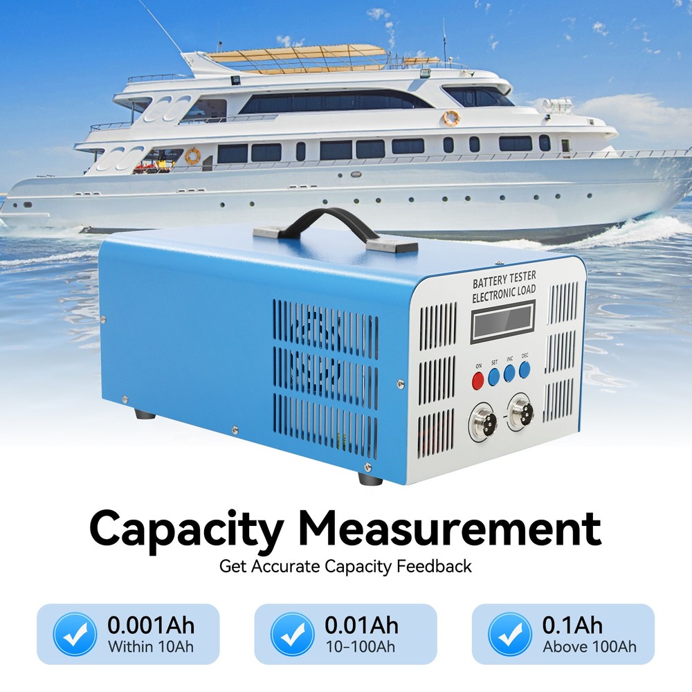 High Current Lithium Battery Capacity Tester 200W Charge & Discharge 0-5V