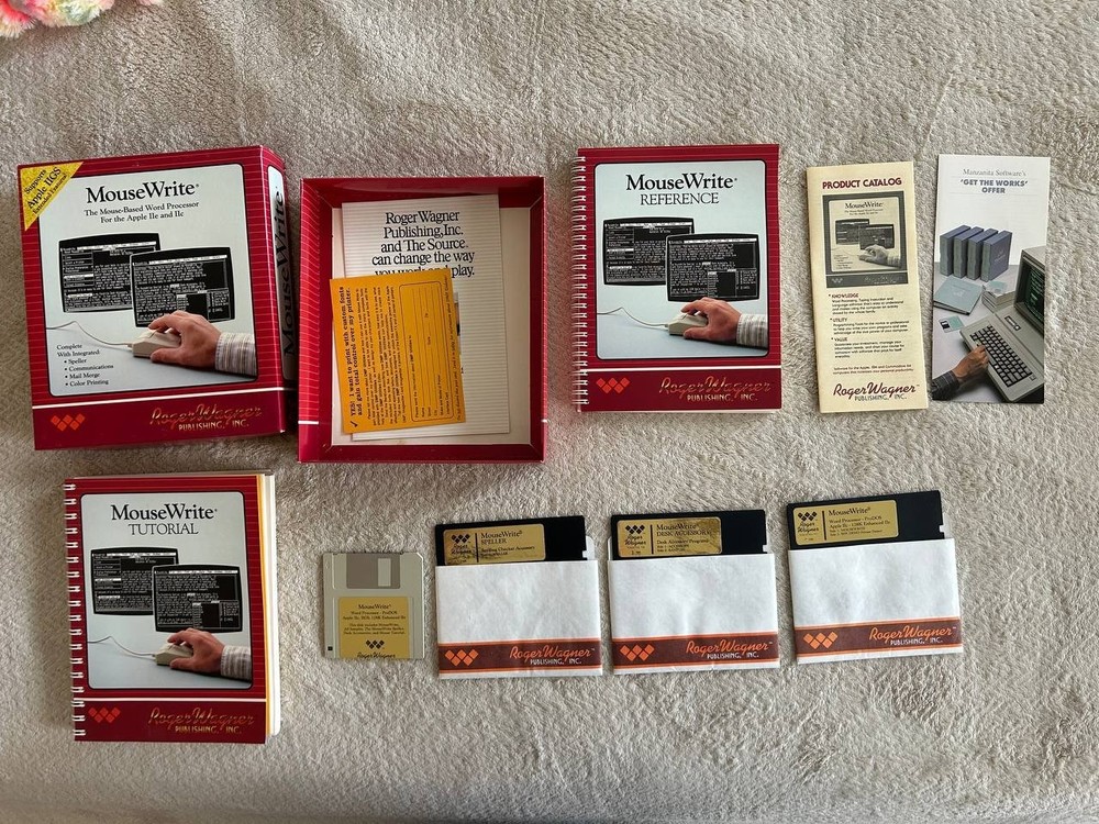 Macintosh MouseWrite Word Processor for Apple IIc IIGS IIe. Software 1985-86 #1