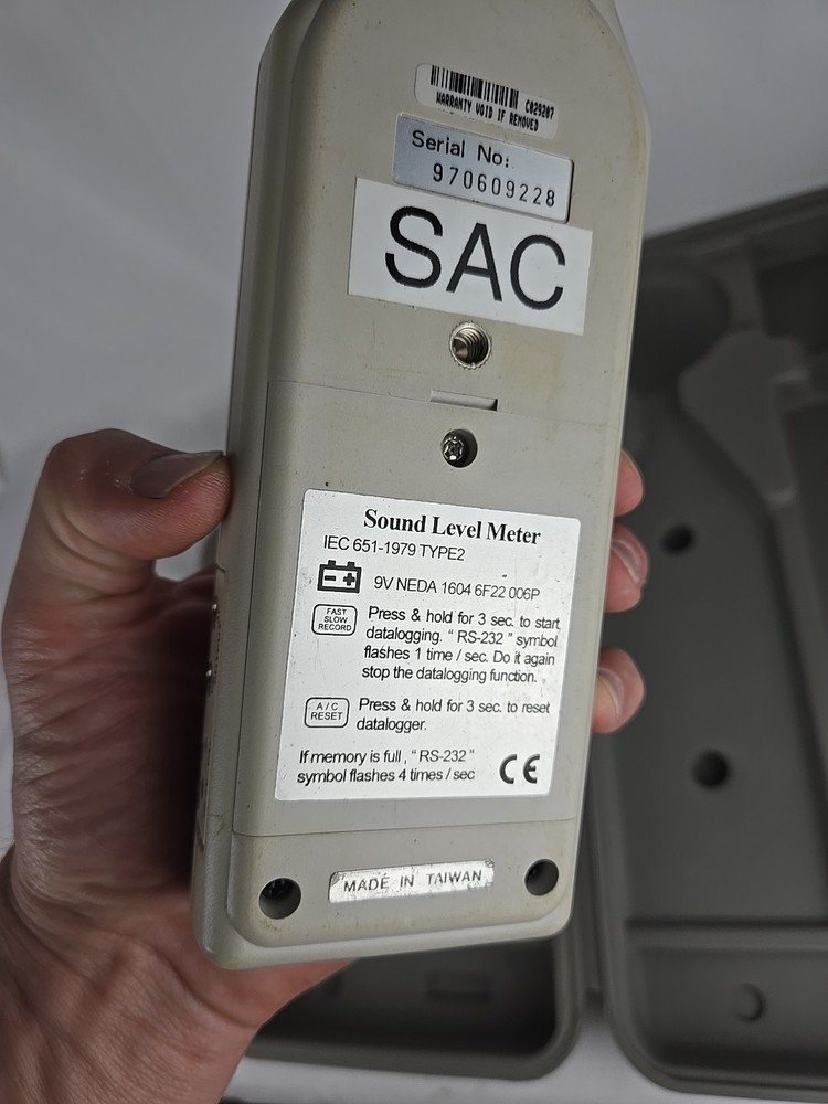 Extech Sound 407762 Level Meter RS-232/Datalogger