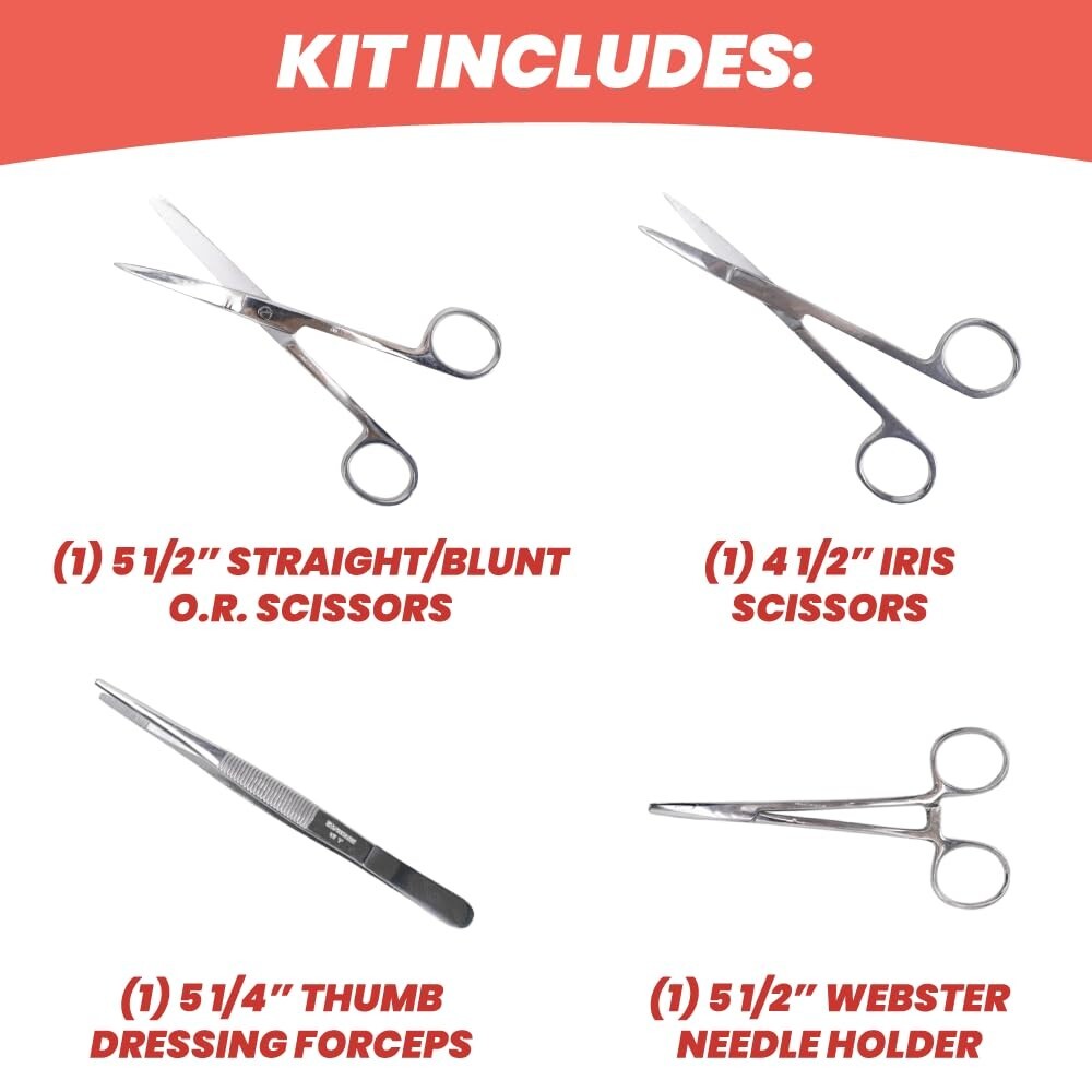 Dissecting Kit, 10 instruments, w/Case