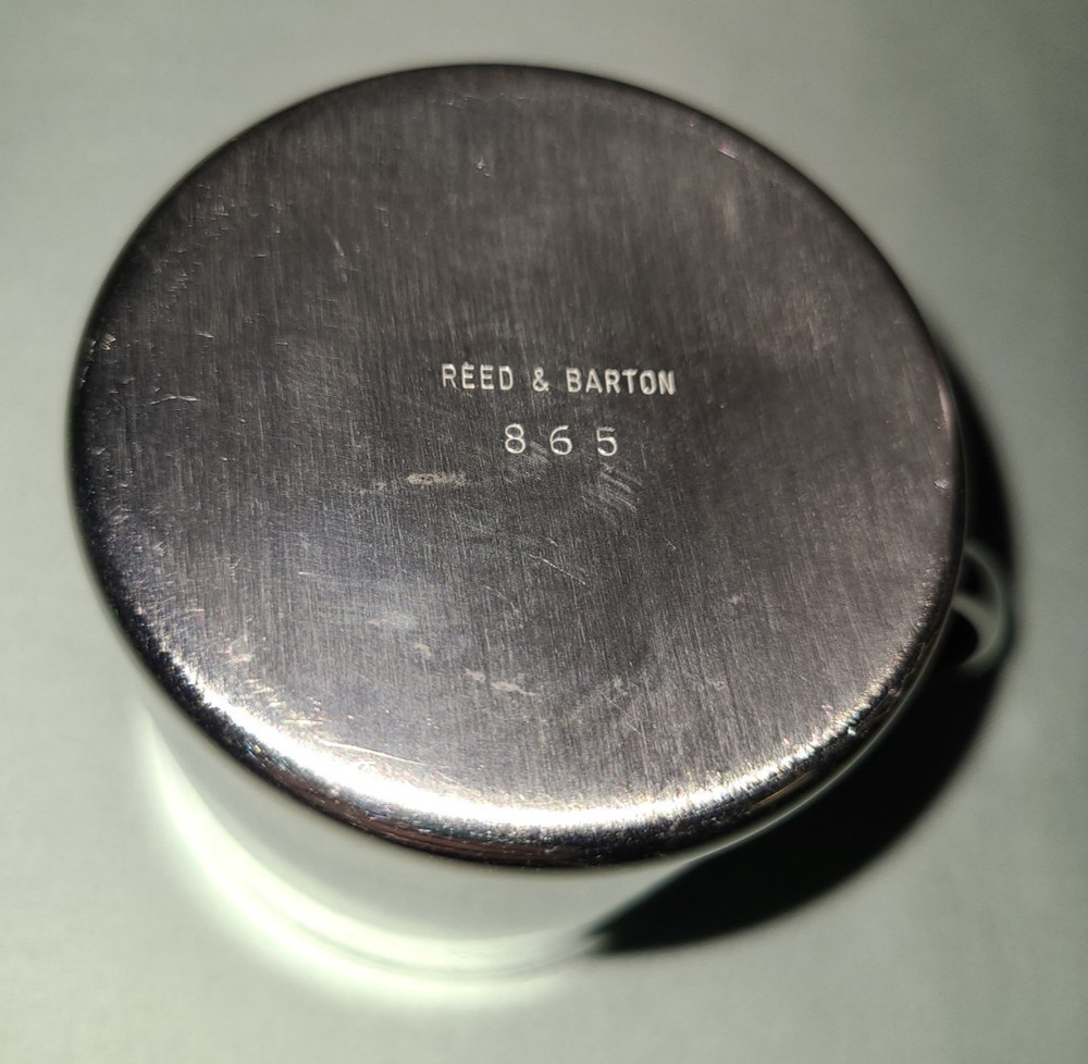 Vtg Reed & Barton silverplate baby cup / mug w handle # 865, no engraving