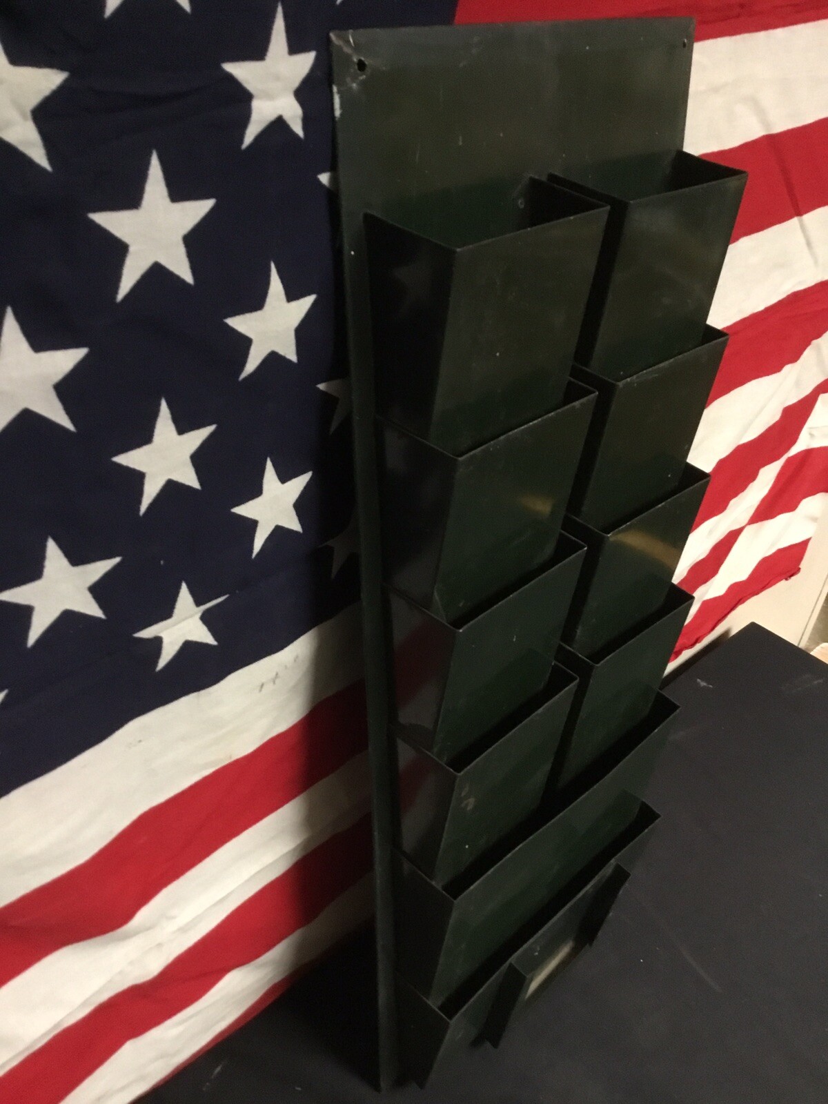 Rare! vintage 1930s 40s Flying A metal Gas Oil Road Map Holder Large Size.