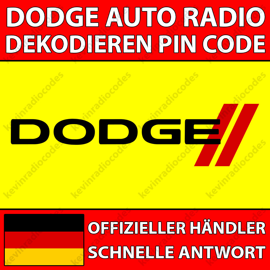 ✅DODGE RADIO DECODING PIN CODE RAM CHALLENGER CHARGER DURANGO GRAND CARAVAN✅