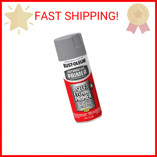 Rust-Oleum 249322 Automotive Self Etching Primer Spray Paint, 12 oz, Dark Green