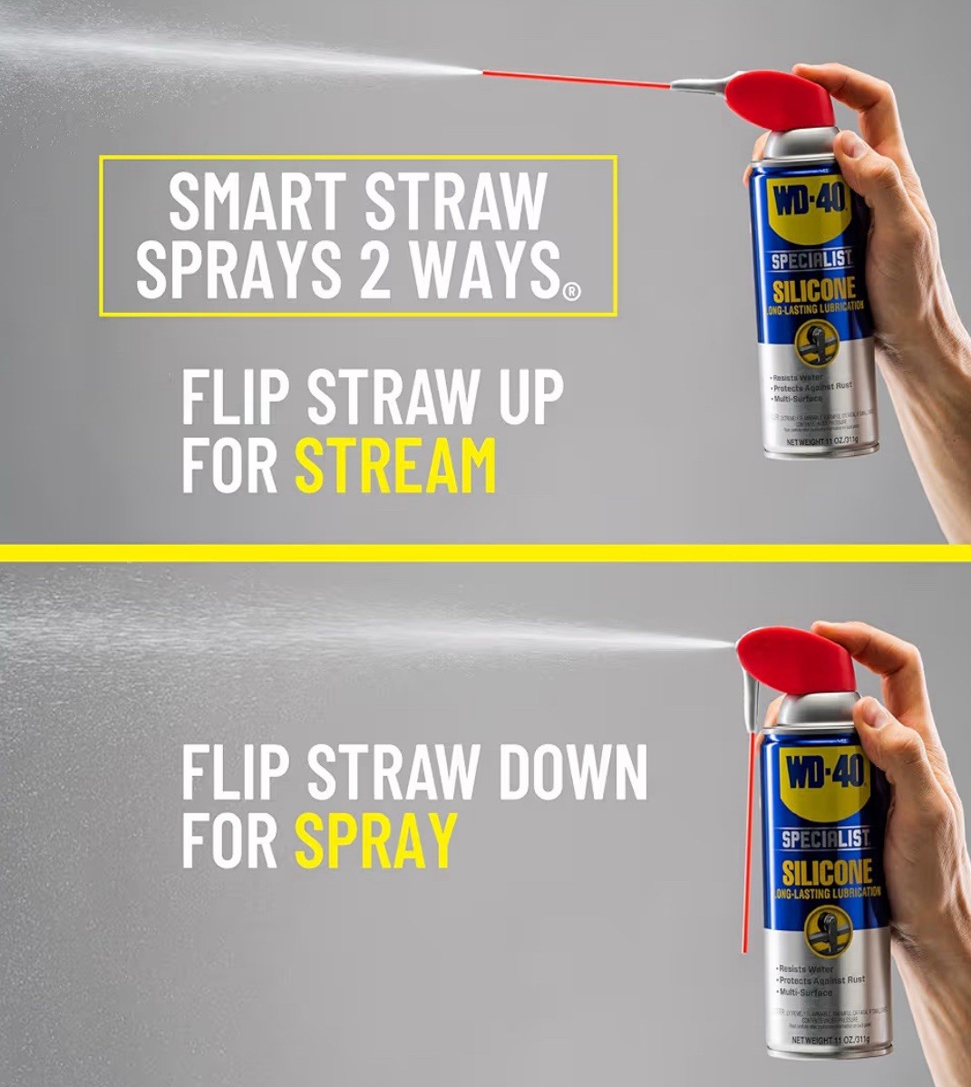 WD-40® Specialist® Water Resistant Silicone Lubricant,11 oz FREE & FAST SHIPPING