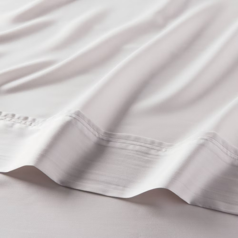 Full 320 Thread Count Cool TENCEL Lyocell Sheet Set Light Gray -