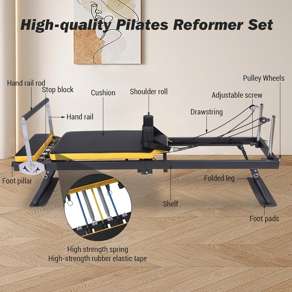 pro Foldable Pilates Reformer Machine