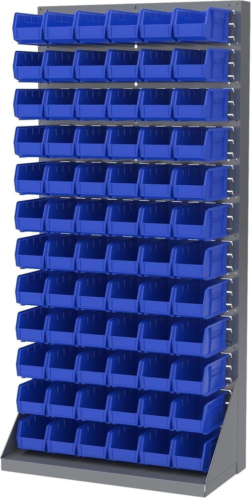 AkroBins 30230 Plastic Storage Bins 12-Pack Stackable Organizer Blue