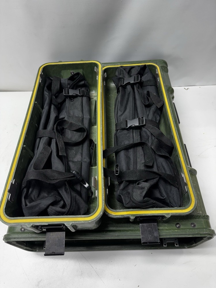 Rackmount 03U x24 General Dynamics Slide Out Composite Rack ShockMount Hard Case
