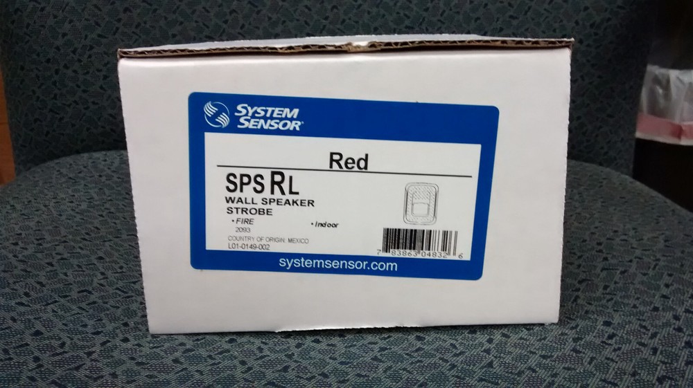 Speaker/Strobe, 12/24 Volt, Red, Wall Mount, System Sensor #SPSRL