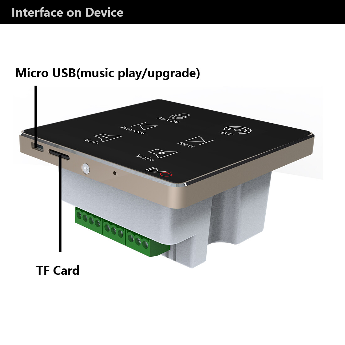 HELMER Integrated In Wall Stereo Audio Amplifier,Wall Mount Audio Receiver L50WT