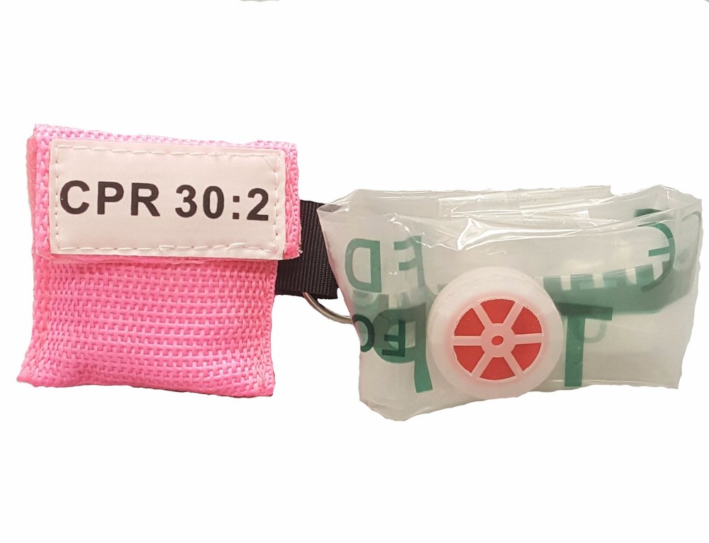 20 Assorted Color CPR Face Shield Mask in Pocket Keychain
