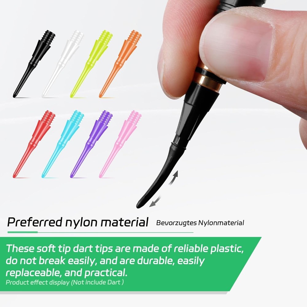 2BA Thread Soft Tip Dart Points 100/1000pcs Plastic Replacement Tips NEW