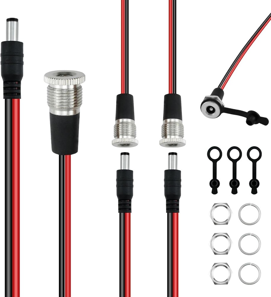 SDTC Tech 3 Sets 5.5 x 2.5 MM 10A DC Power Jack Socket × 2.5mm