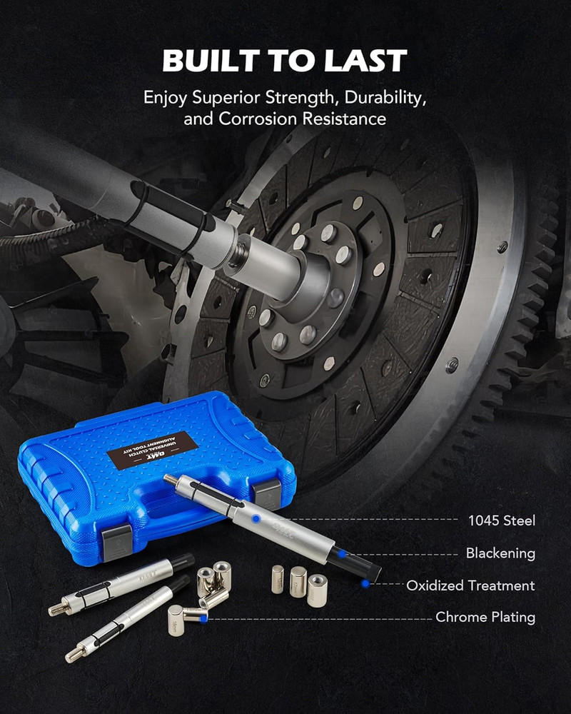 Clutch Alignment Tool Kit, 11Pc Universal Clutch Centering Tool Set for Clutch D