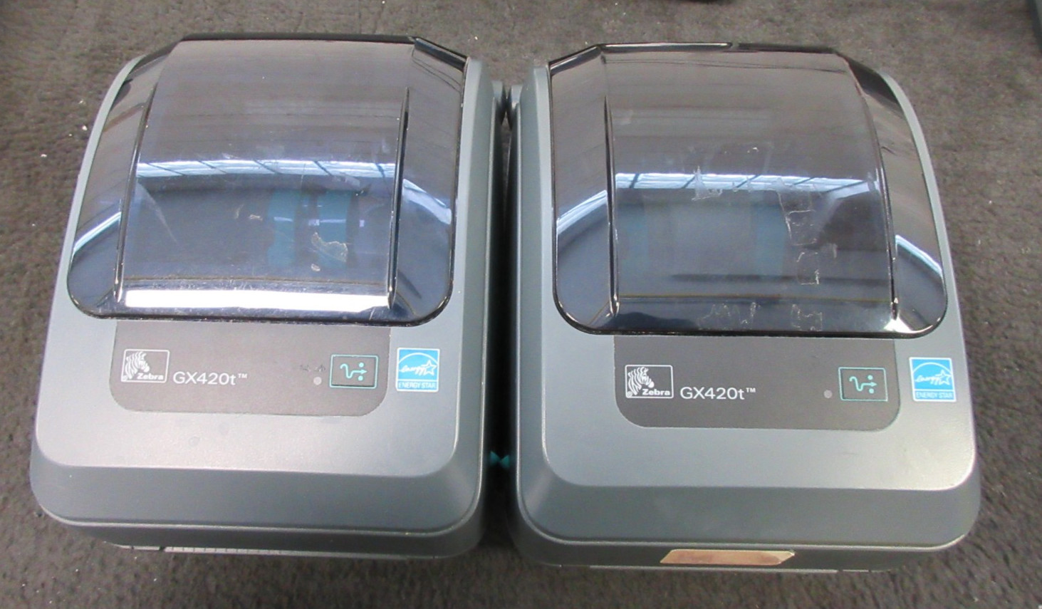 lot of 2 Zebra GX420T Thermal Label Printer