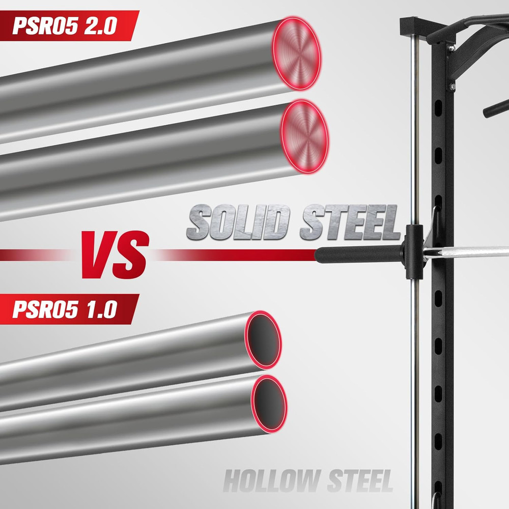 Versatile Smith Machine Power Rack with Lat Pulldown & Attachments