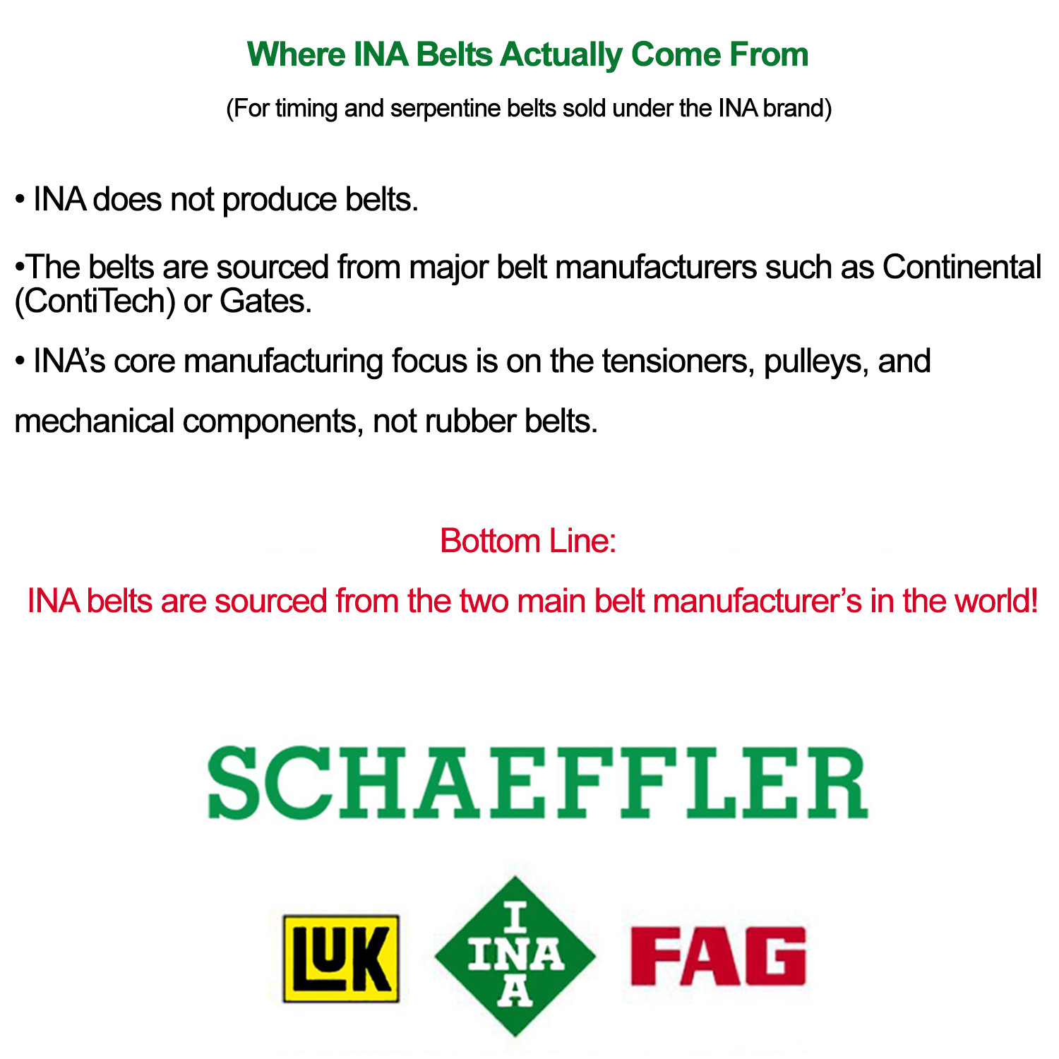 ALL OEM VW 1.9 TDI ALH Diesel Timing Belt Kit MK4 98-04 VW Beetle Golf Jetta INA