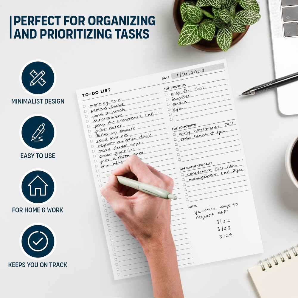 To Do List Notepad: With Multiple Functional Sections - Large Size 8.5x11" 52...