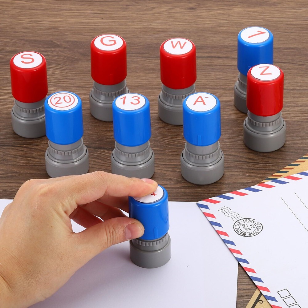 Self Inking Number Stamps - Numeral 8 Teacher Initial Ink for Class Notebook ...