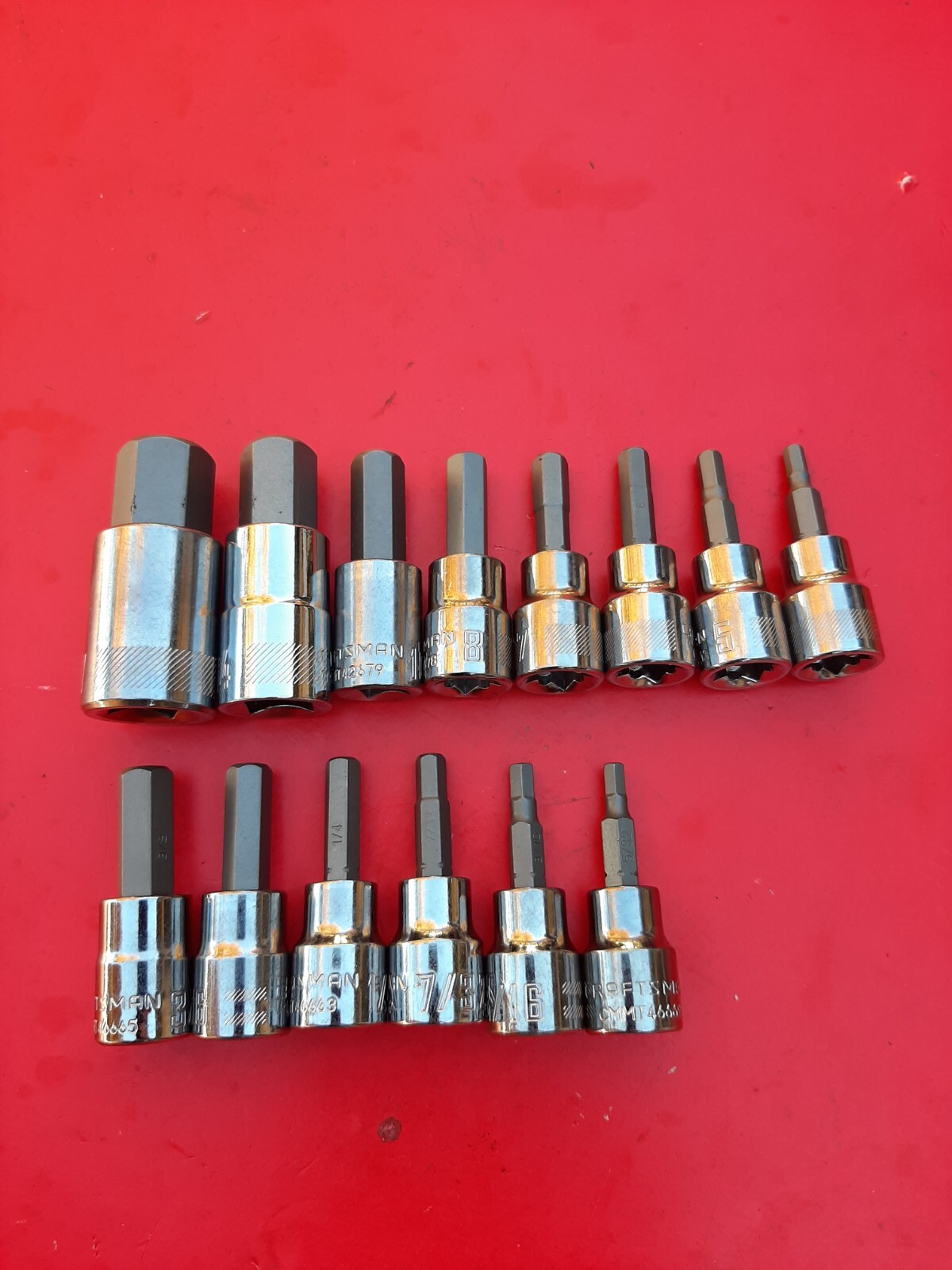 NEW CRAFTSMAN 14 Piece SAE METRIC Hex Allen Key Bit Socket Driver Set