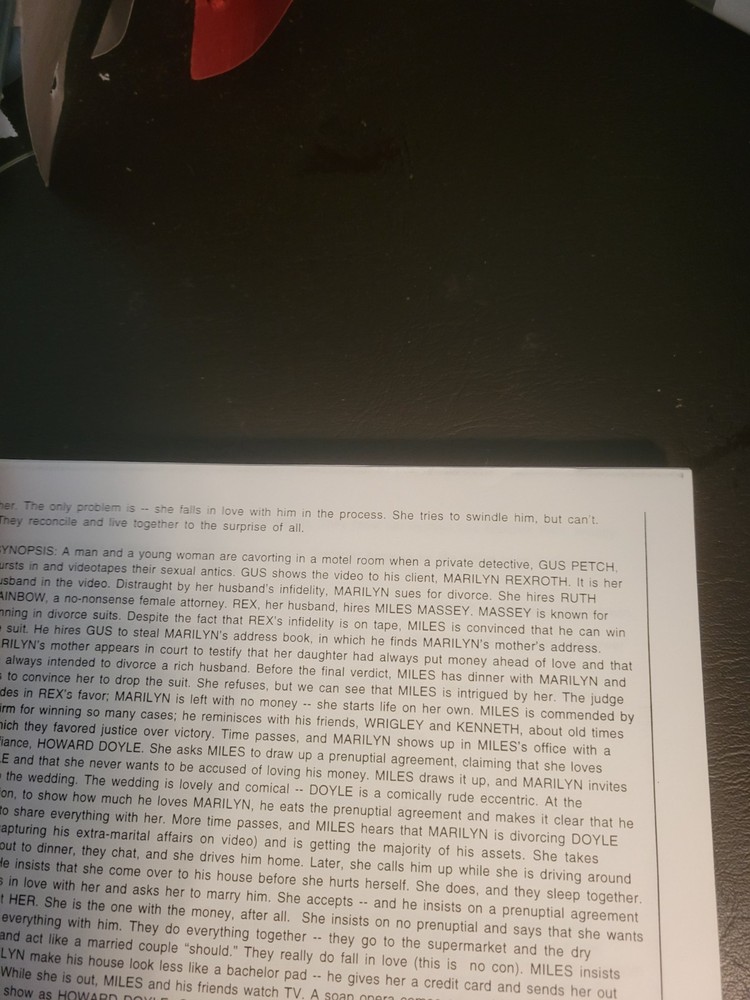 JOEL & ETHAN COEN: Intolerable Cruelty 1997 Script & Full Studio Coverage Report