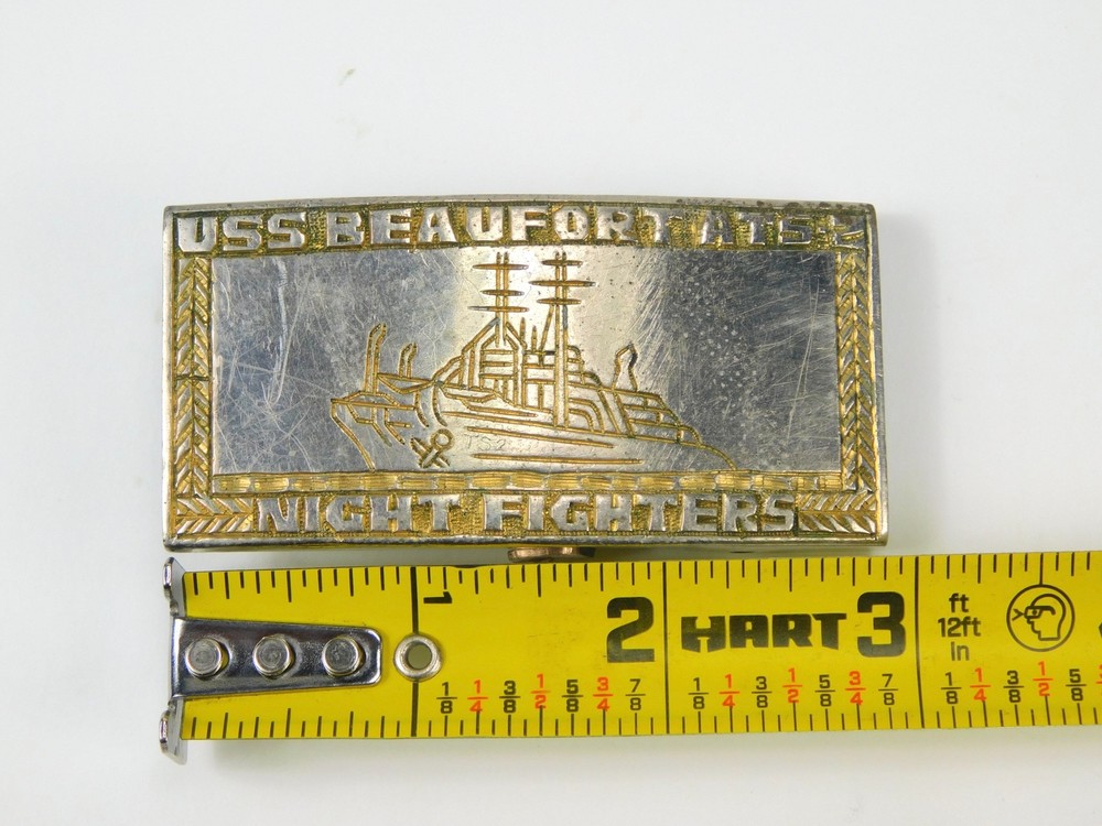 US WW2 Navy USN USS Theater Belt Buckle