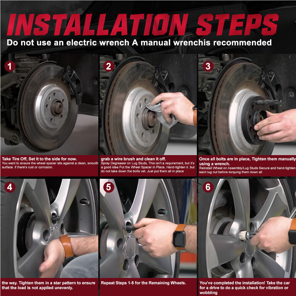 4PCS 2" Inch 5x4.5 5x114.3 Wheel Spacers for Jeep Wrangler Cherokee Ford Mustang