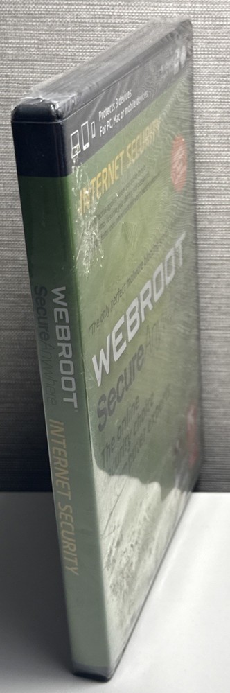 Webroot Software Secure Anywhere Internet Security 2013 for PC/Mac. NEW ~ Sealed