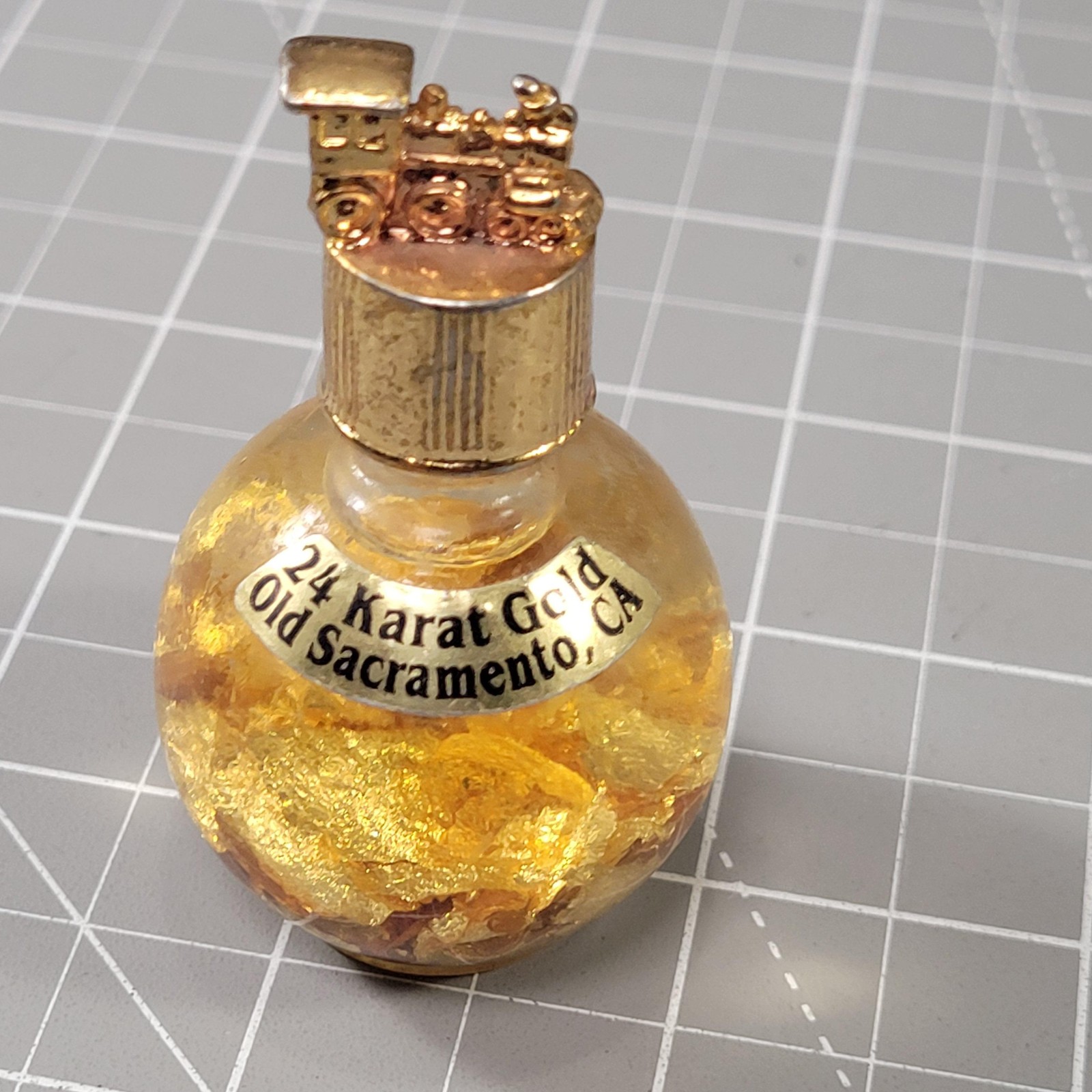 Gold Flake Nuggets California Placer Vials Old Sacramento CA Souvenir Lot 3