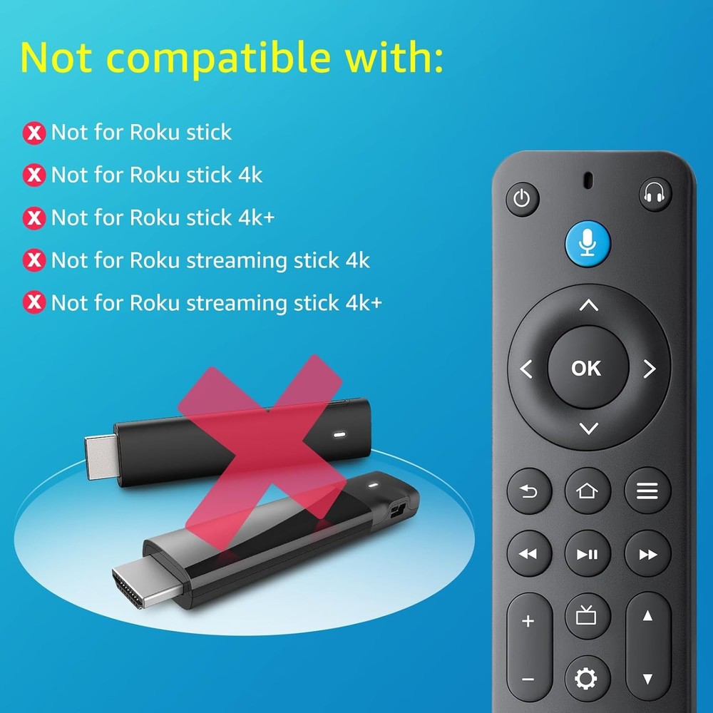 Replacement Voice Remote Control for Fire Stick/Amazon Smart TVs(1st /...