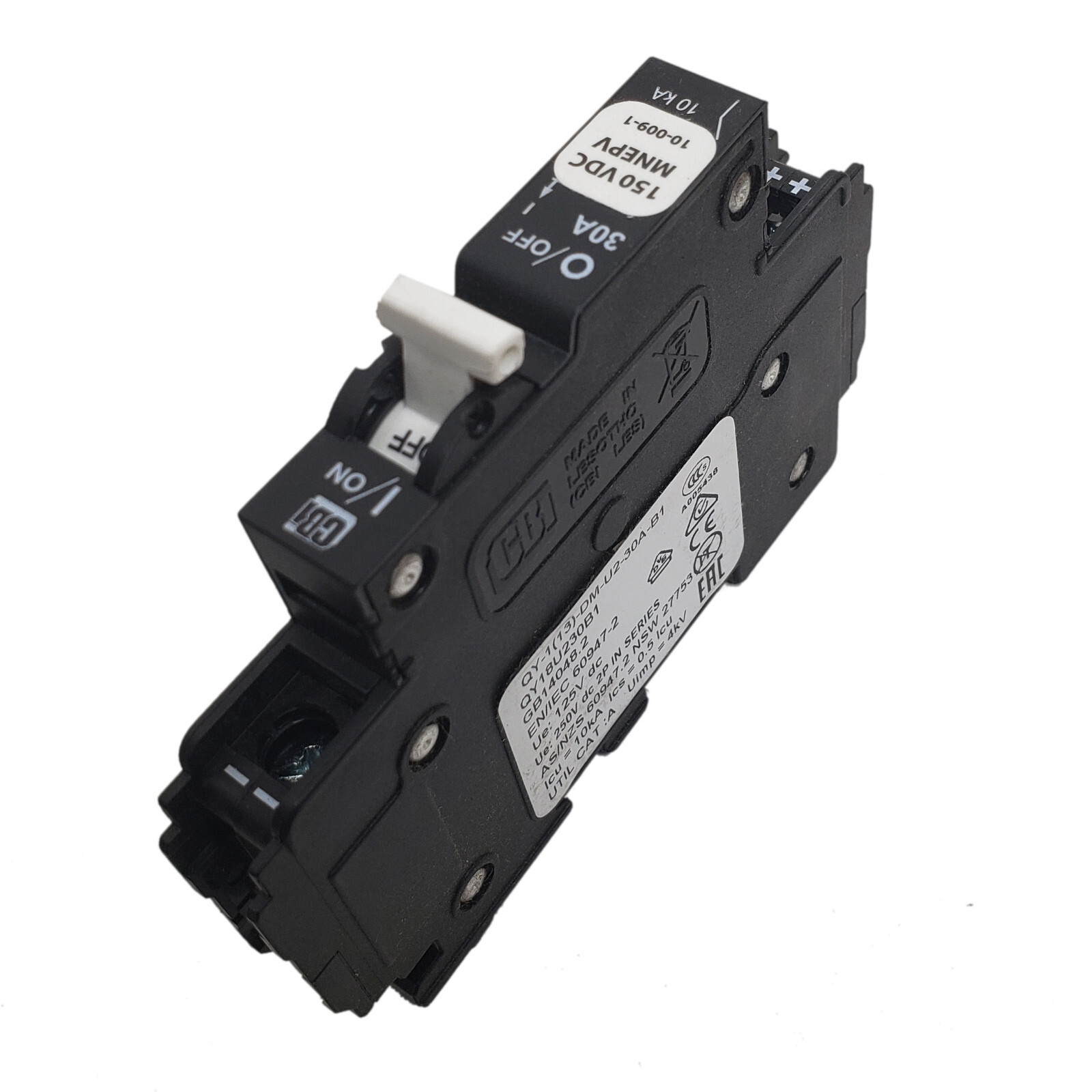 MidNite Solar - 30 Amp 150Vdc DC Circuit Breaker MNEPV30 Din Rail Mount 1-Pole