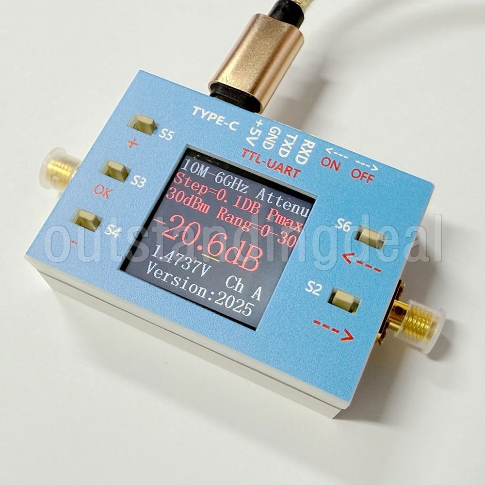 10MHz-6GHz 0.1DB High Precision Digital Programmable RF Attenuator Module ot25