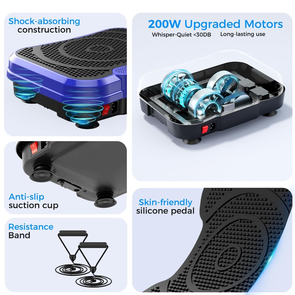 Vibration Plate Exercise Machine,Vibration Plate for Lymphatic Drainage Power...