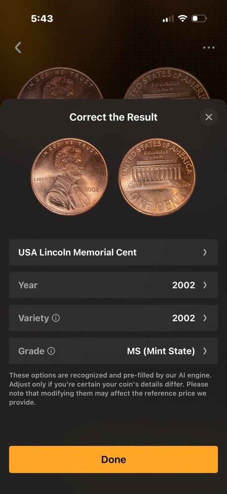 USA Lincoln Memorial Cent 2002, MS (Mint State)