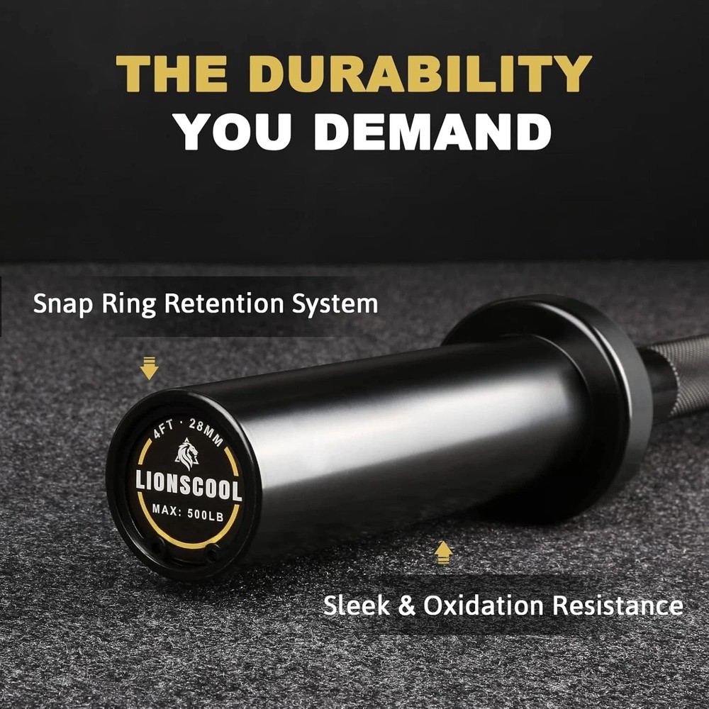 4ft/6ft Barbell for Strength Training, 500lbs/700lbs